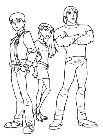 Ben 10 Alien Force Coloring Page